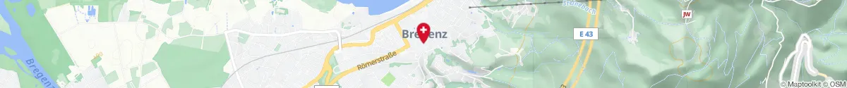 Kartendarstellung des Standorts für Stadt-Apotheke Bregenz in 6900 Bregenz